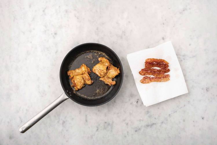 Grill the bacon & chicken