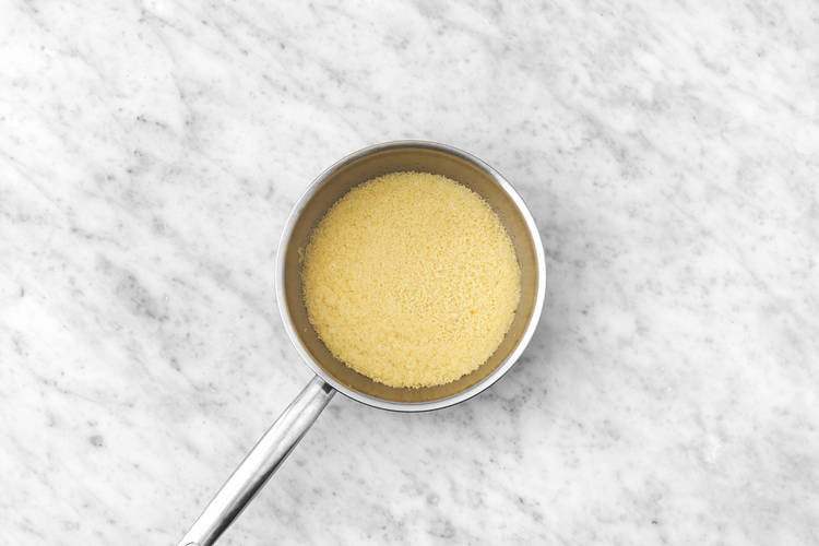 Cook the garlic couscous