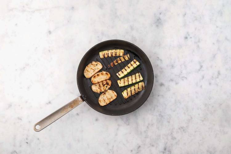 Grill the zucchini & ciabatta