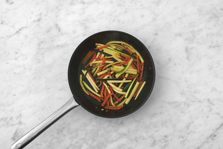 Cook the veggies