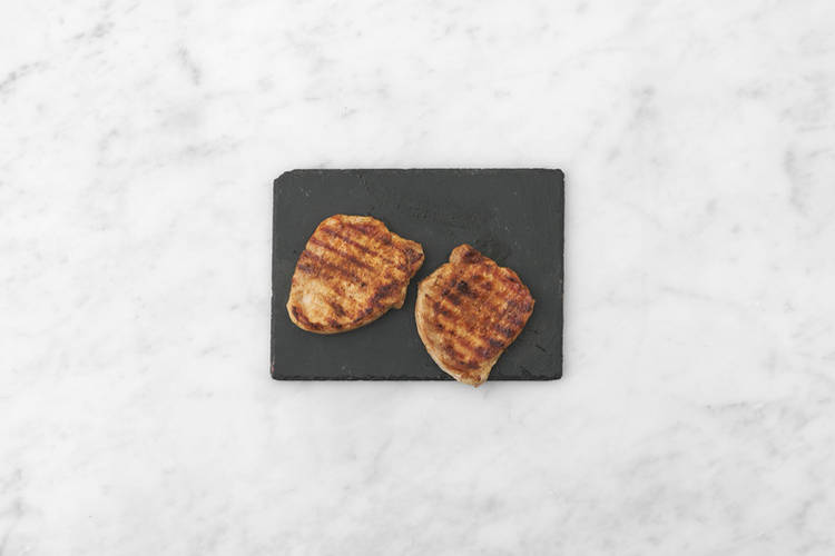 Grill the pork steaks