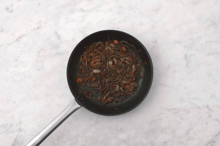 Make the tomato chilli relish