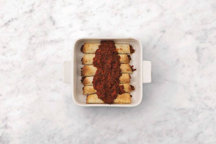 Grill the enchiladas