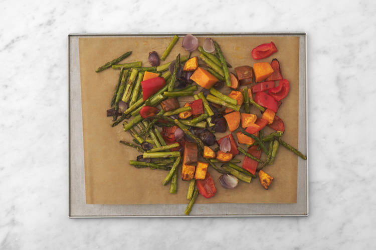 Roast the veggies