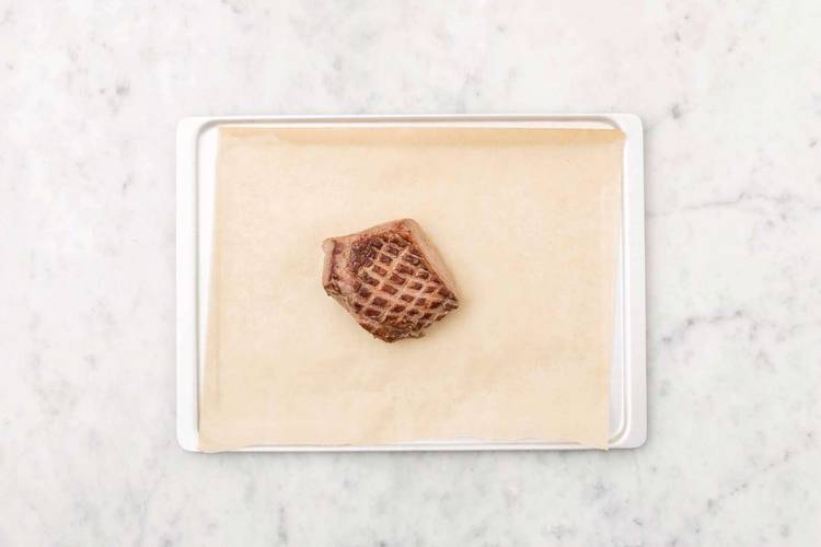 Make the salad & cook the halloumi