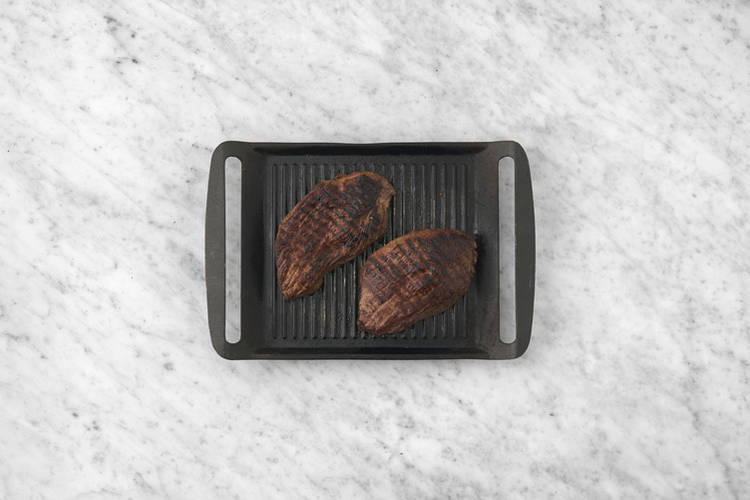 Grill the rump steak