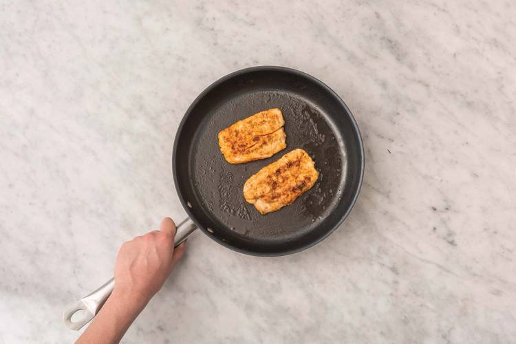 Cook the fish & prawns