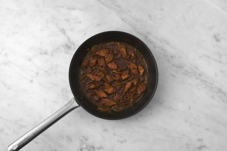 Plantaardige kip bakken