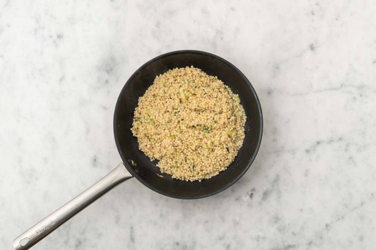 Cuscús perlado en marcha