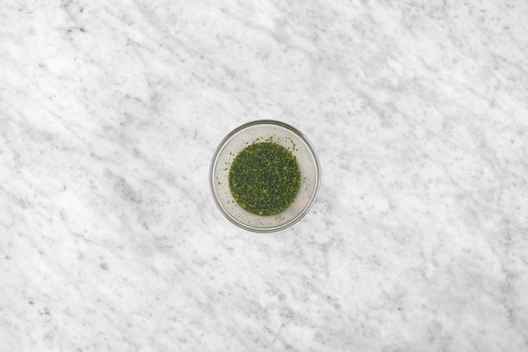 Make parsley vinaigrette