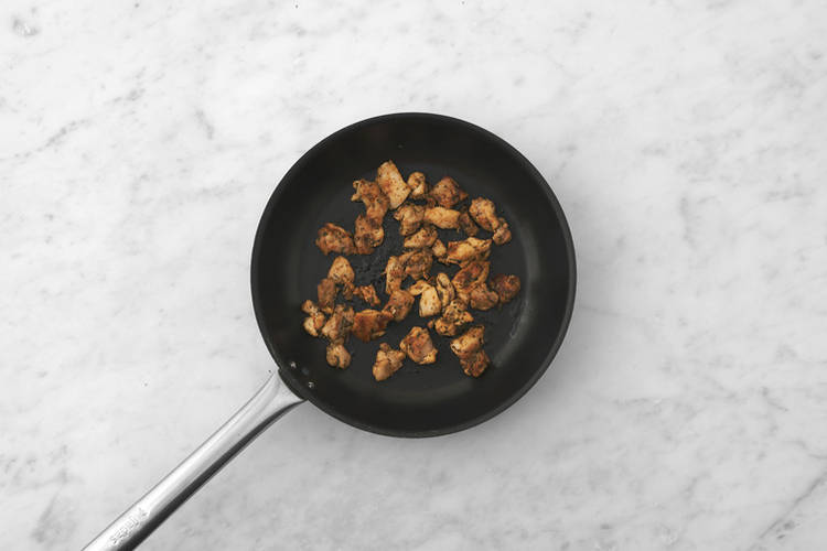 Cook the chicken & halloumi