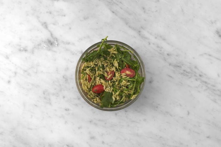 Toss the risoni salad