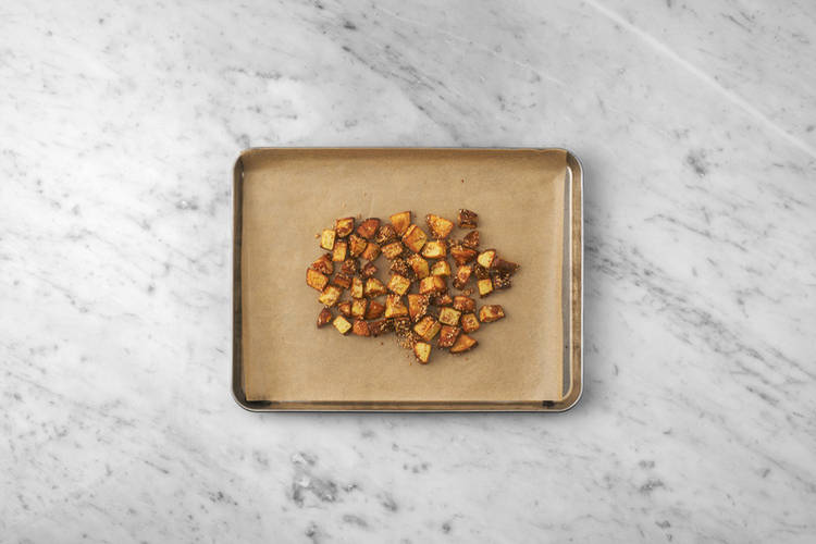 Roast the sesame potatoes