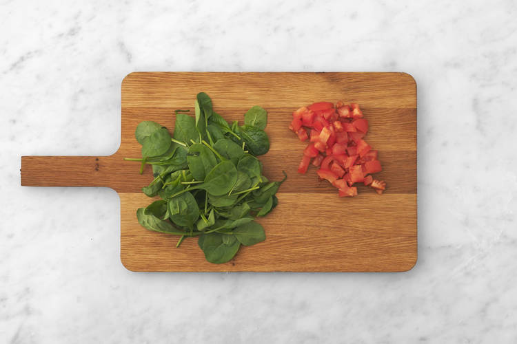 Forbered grøntsager og kylling