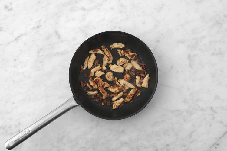 Stek kyckling och bacon