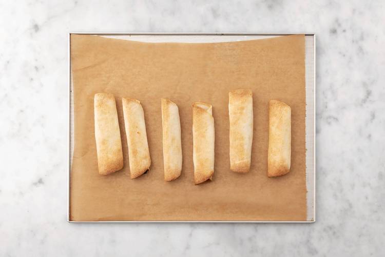 Bake the taquitos