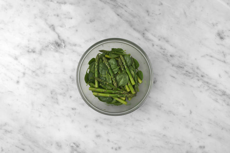Steam the asparagus