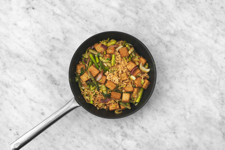 Cook the tofu & veggies