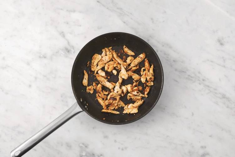 Cook the chicken & halloumi