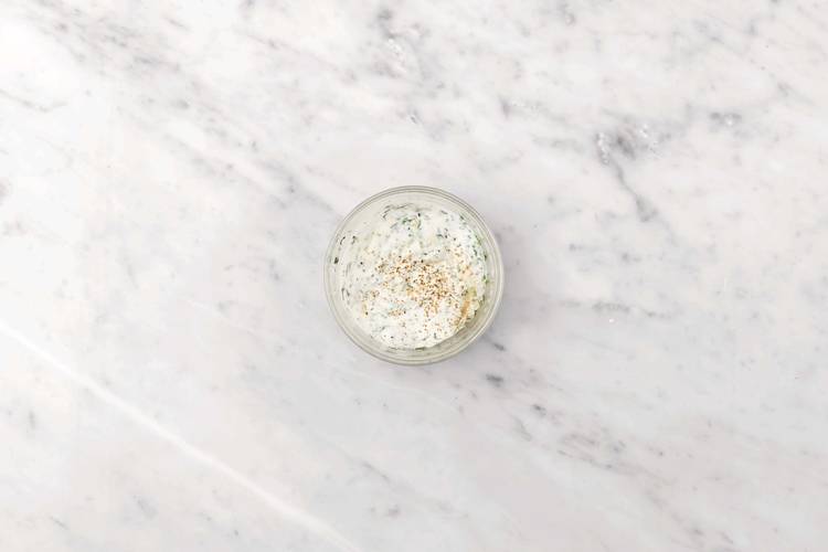 Make the parsley yoghurt