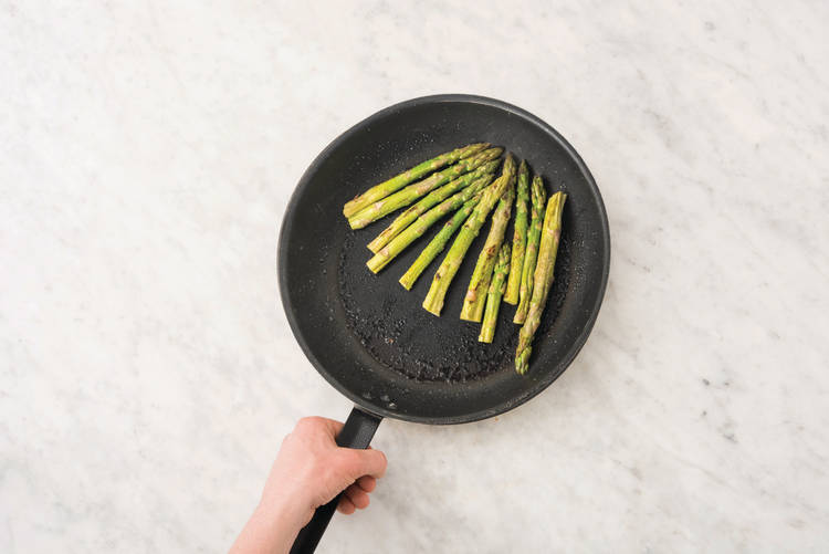 Cook the asparagus