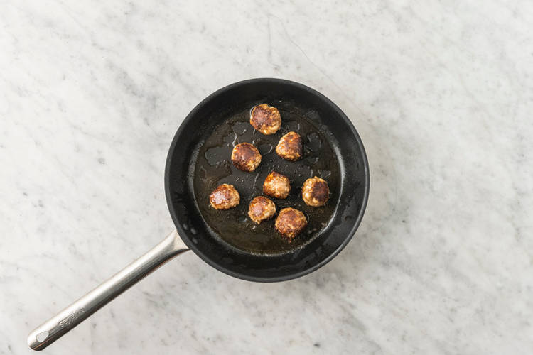 Cook the meatballs