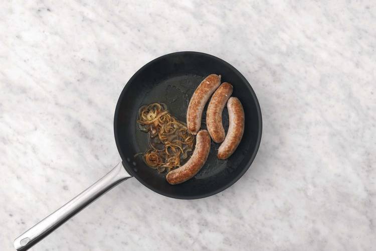 Get prepped & cook the sausages