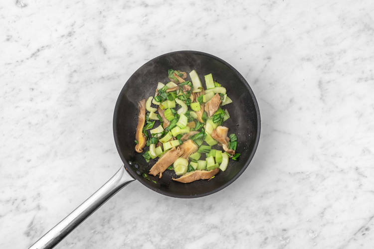 Stek sopp og pak choi