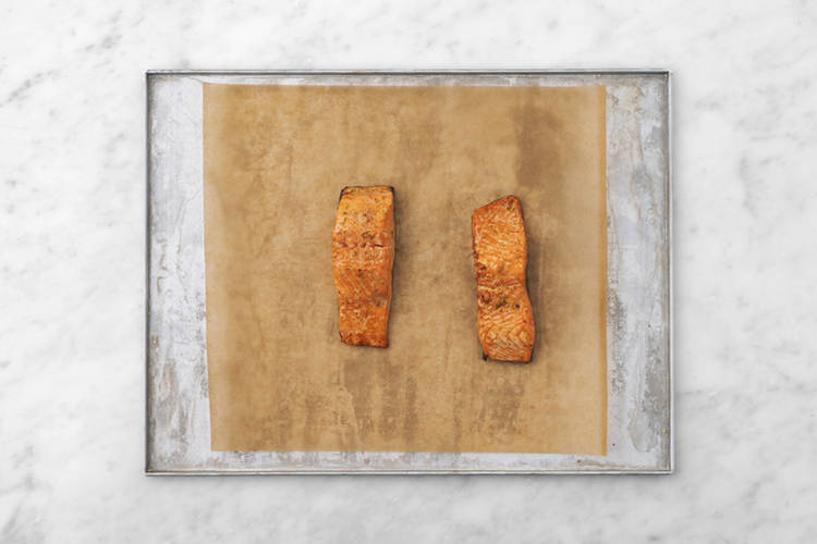 Bake the Salmon and Vegetable Gyozas