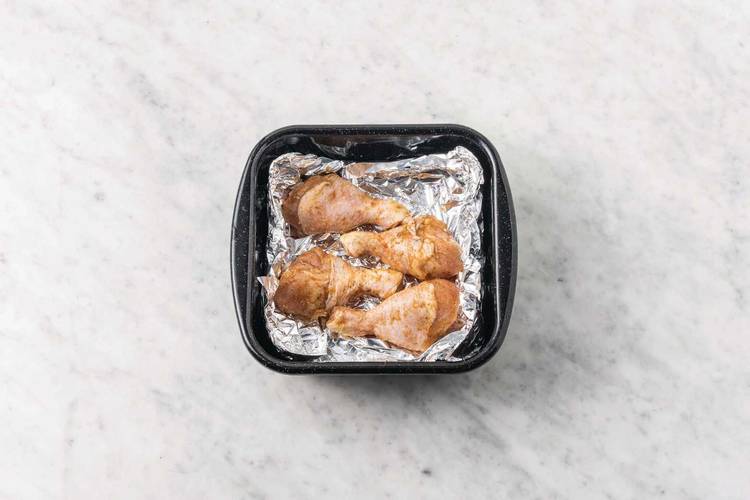 Bake the chicken drumsticks