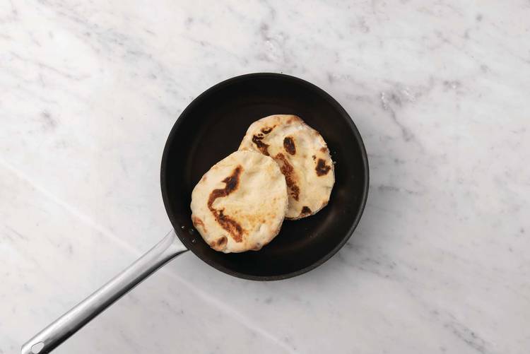 Cook the garlic flatbreads