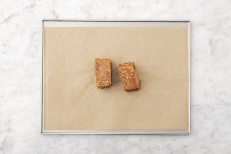 Roast the pork belly