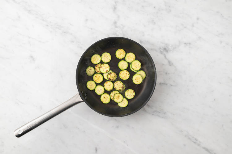 Cook the Bacon and Courgette