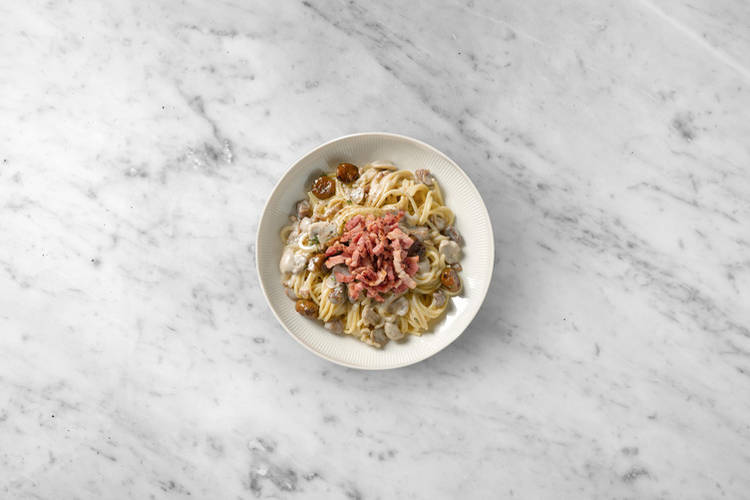 Bacon braten & Anrichten 