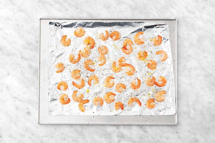 Broil shrimp