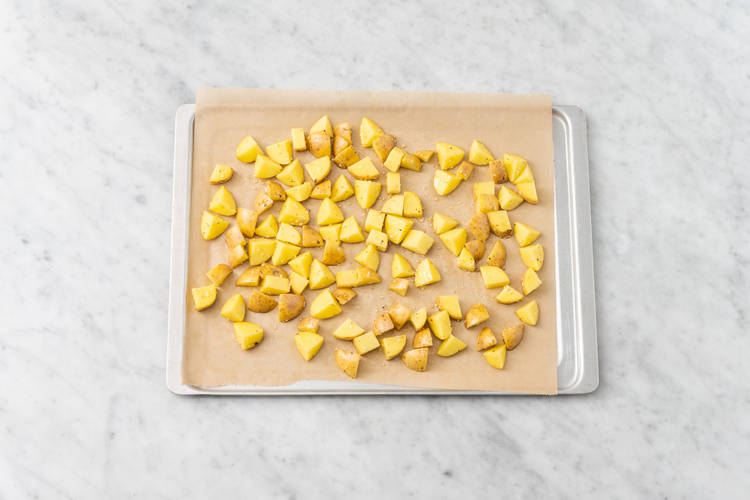 Roast the sesame potatoes