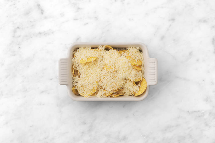 Bake the cheesy corn chips