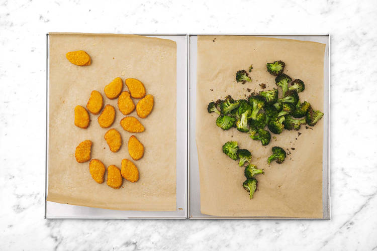 Ovnsbak brokkoli og nuggets