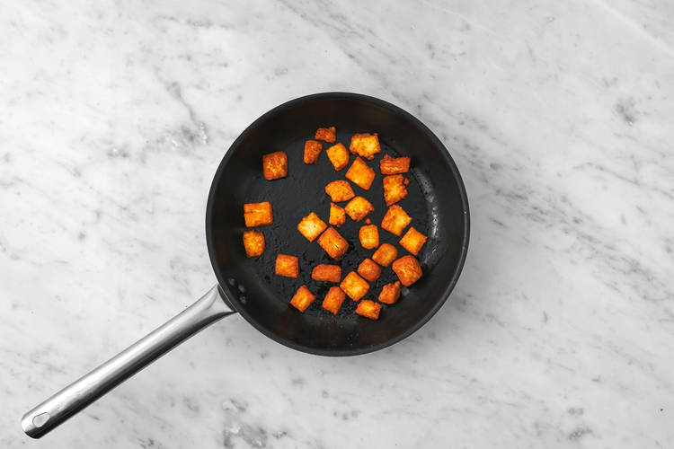 Cook the halloumi & chicken