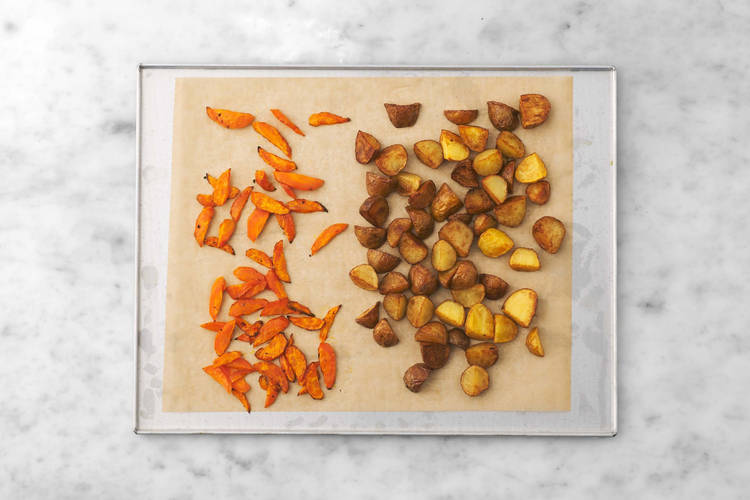 Enfourner les légumes