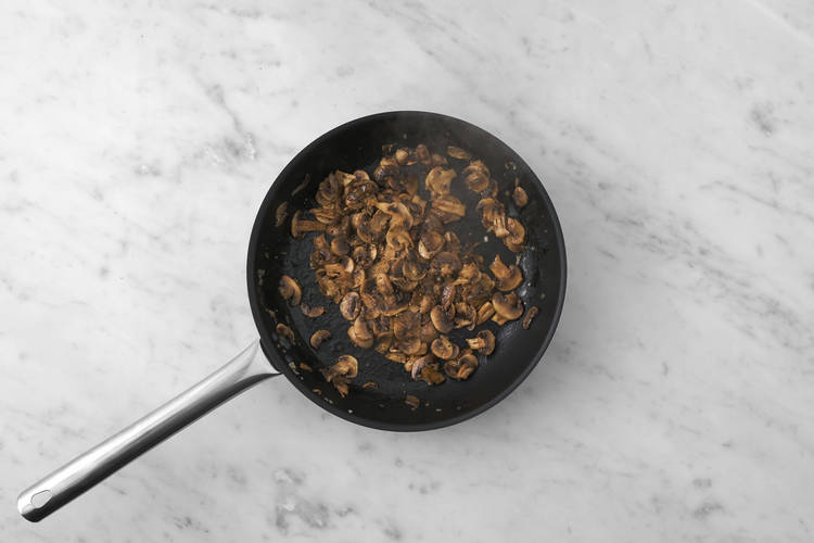 Fry the Bacon and Mushrooms