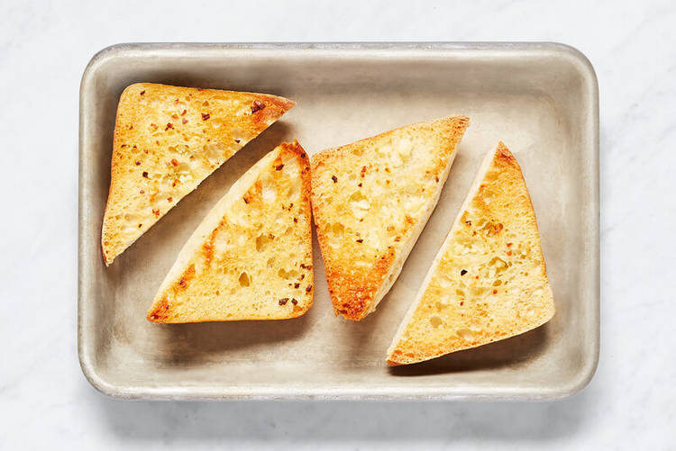 Prep garlic-butter toasts