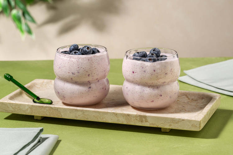 Blauwebessen-passievruchtsmoothie