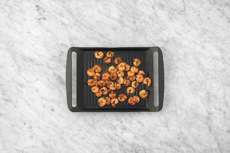 Grill the prawns