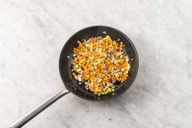 Stek bacon & grönsaker