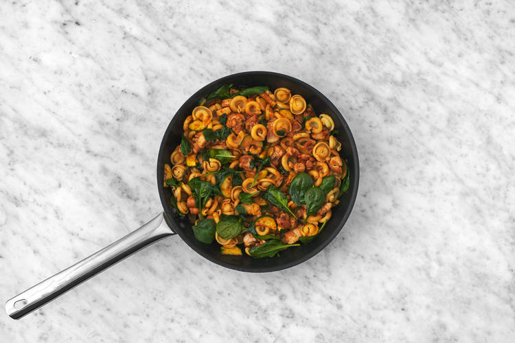 Cook the chicken & veggies