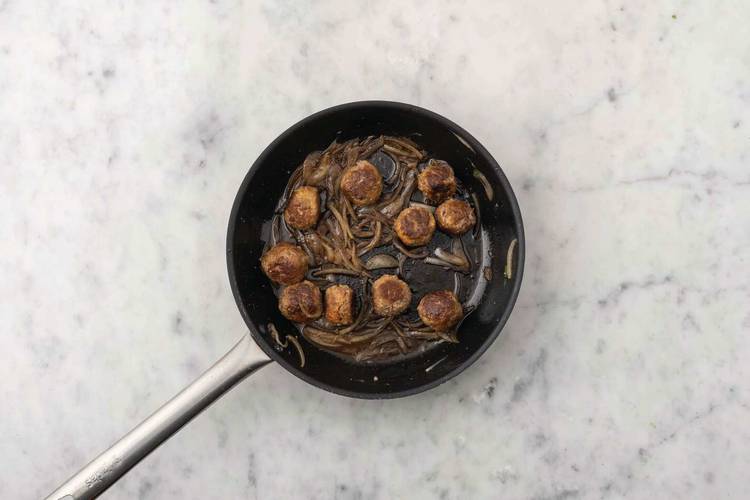 Cook the meatballs