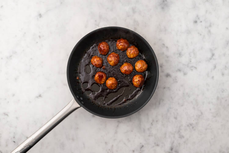 Cook the meatballs