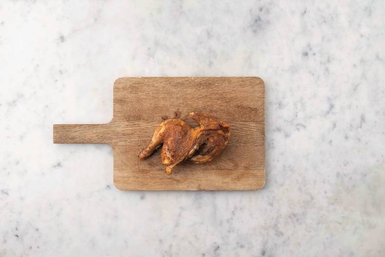 Grill the half chicken