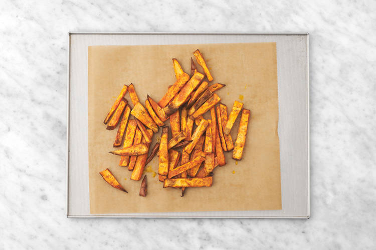 Bake the sweet fries 